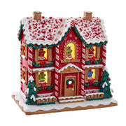Gingerbread House with Music Box 9.5"