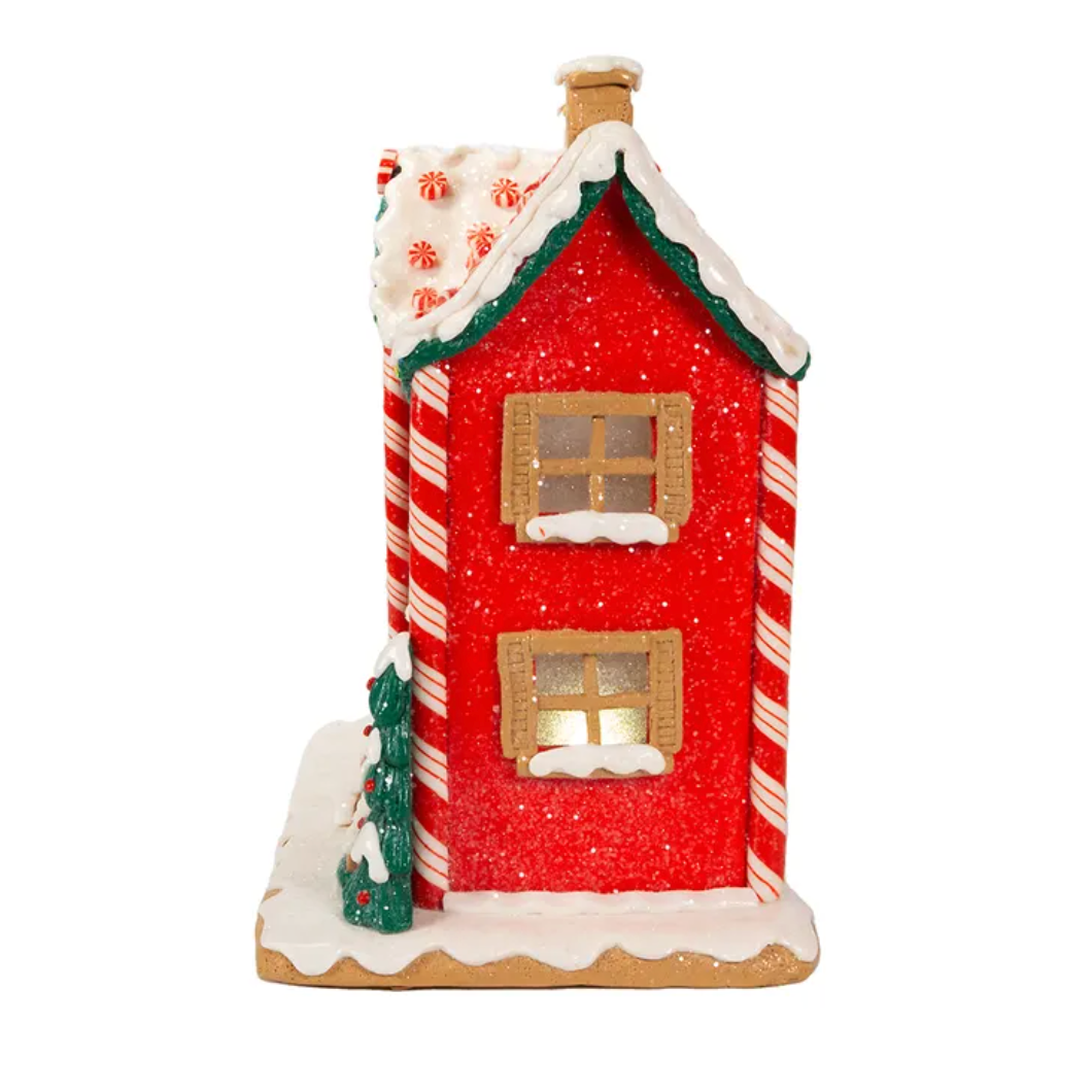 Gingerbread House with Music Box 9.5"