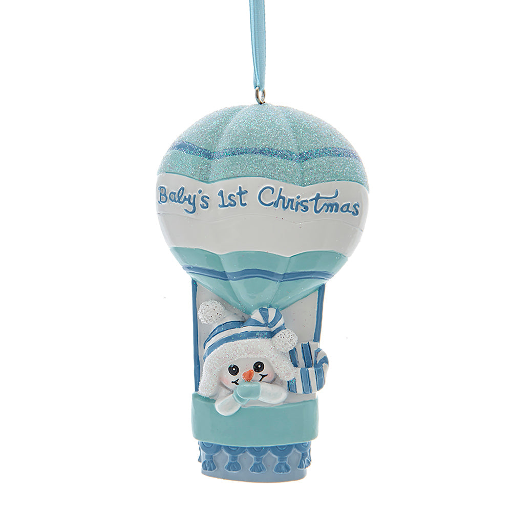 Baby Boy's 1st Christmas Hot Air Balloon 4"