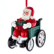 Santa in Wheelchair Ornament 4"