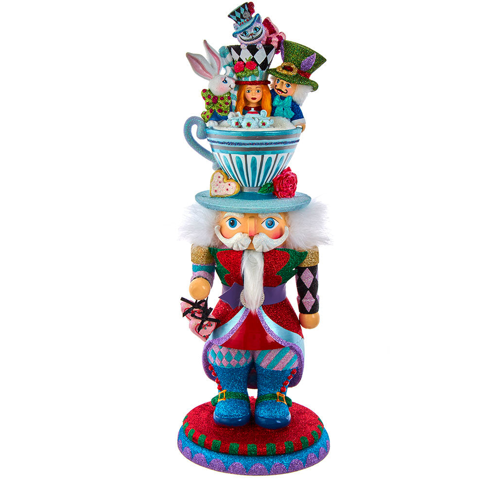 Hollywood Alice Teacup Party Hat Nutcracker 18"