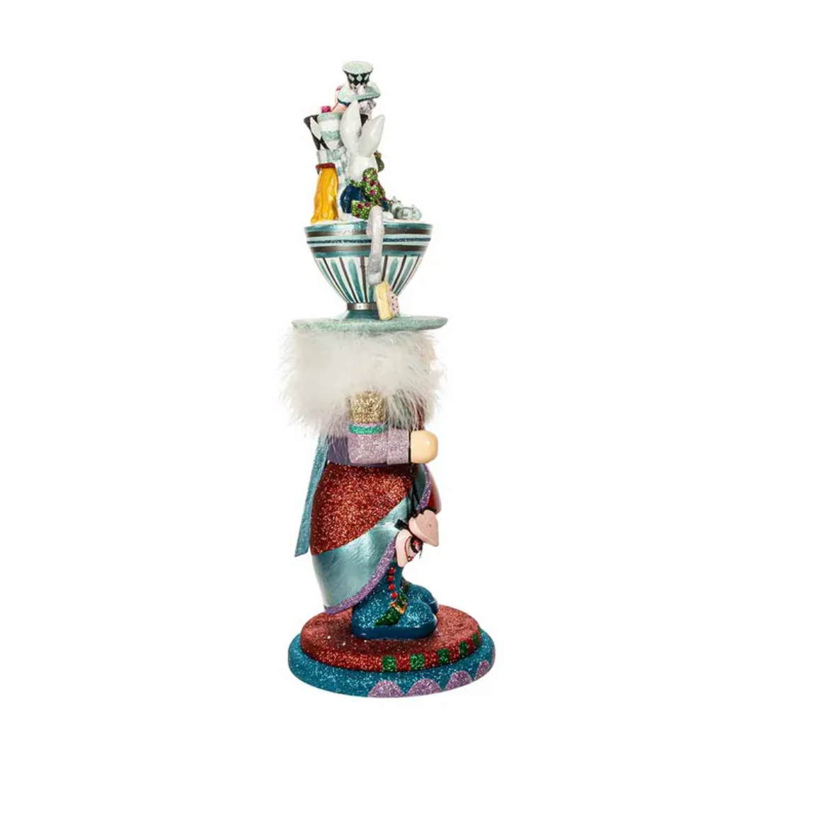Hollywood Alice Teacup Party Hat Nutcracker 18"