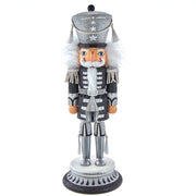 Hollywood Silver & Black Soldier Nutcracker 15"