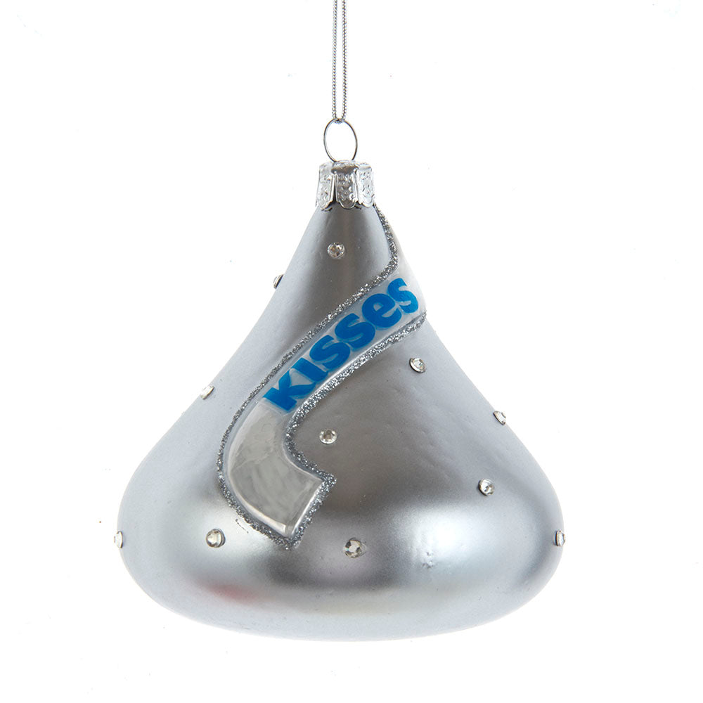 Hershey Kiss Glass Ornament 3.5"