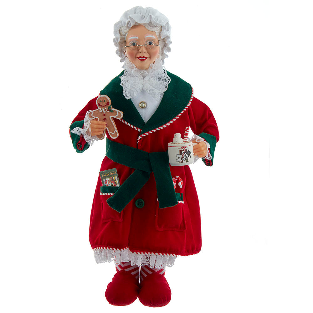Kringle Klaus Mrs Claus with Cookies & Cocoa 17.25"