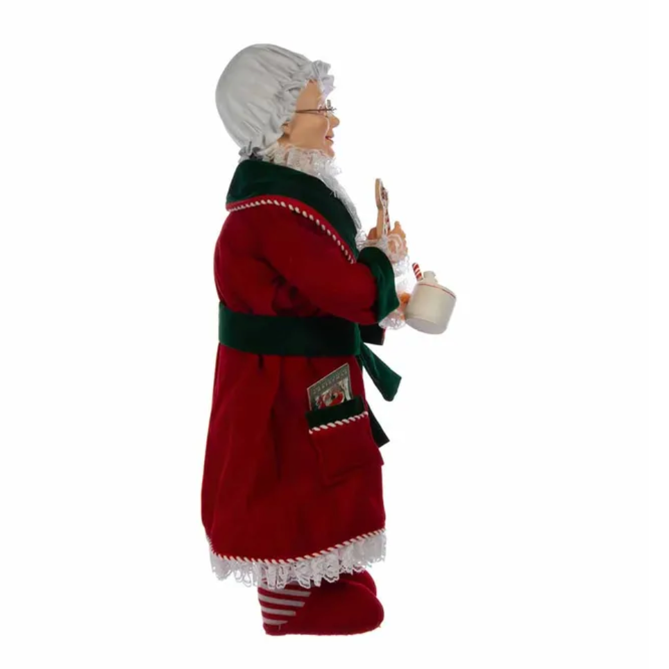 Kringle Klaus Mrs Claus with Cookies & Cocoa 17.25"