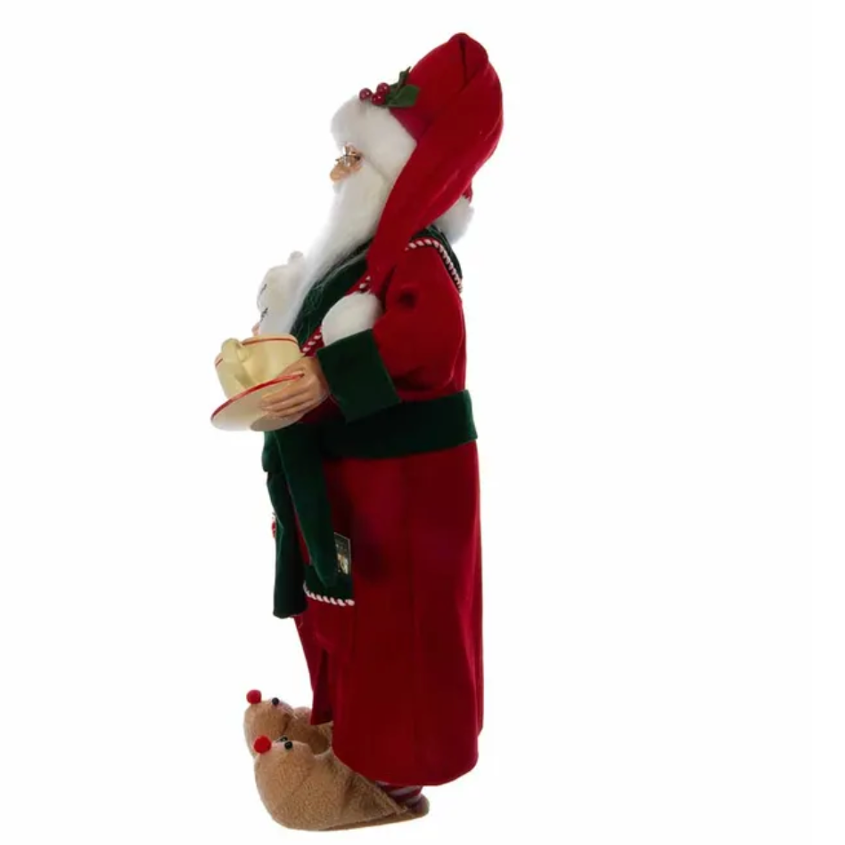 Kringle Klaus Santa with Coffee 18"