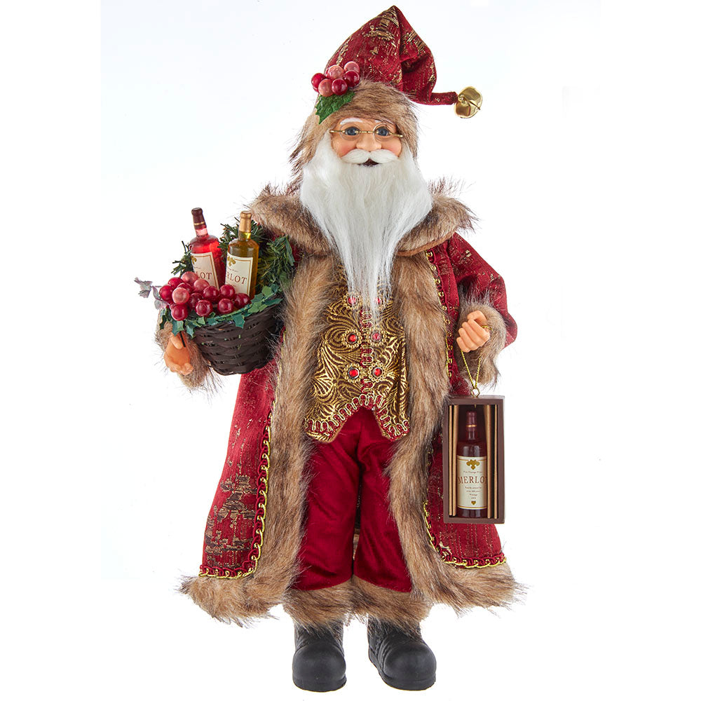 Kringle Klaus Wine Santa 17"