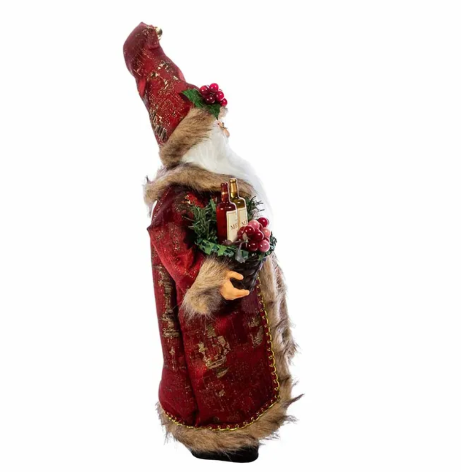 Kringle Klaus Wine Santa 17"