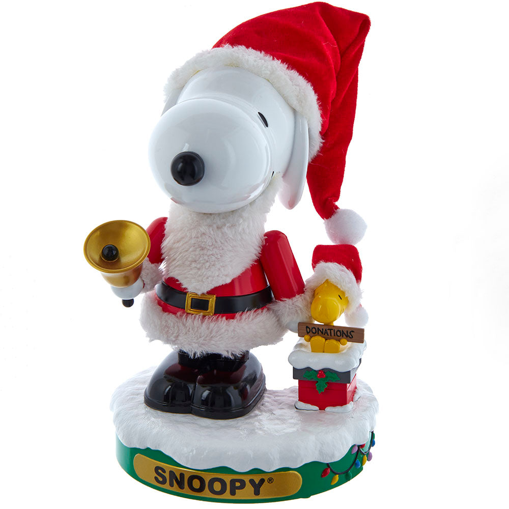 Musical Santa Snoopy & Woodstock Nutcracker 10"