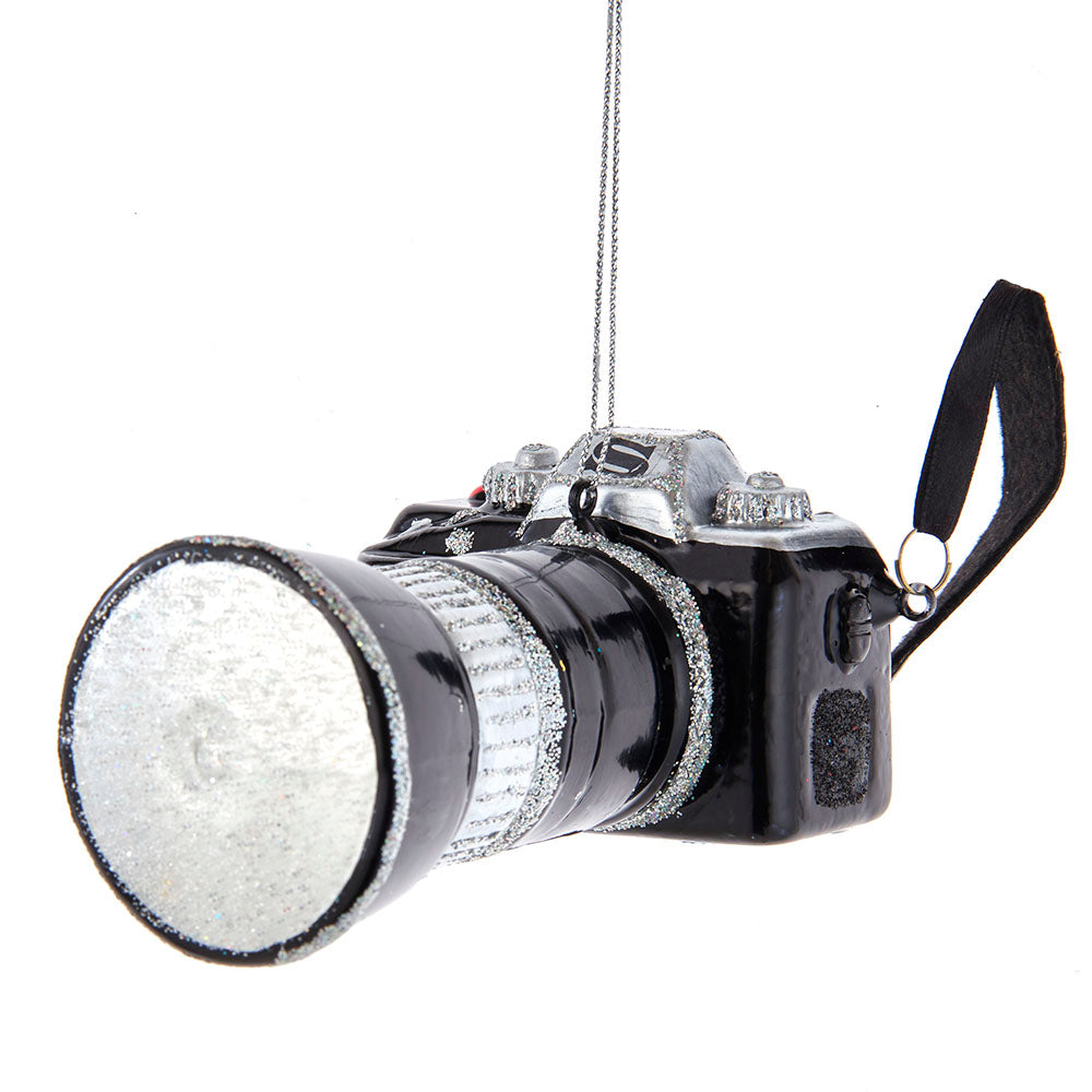 Camera Glass Ornament 2.25"