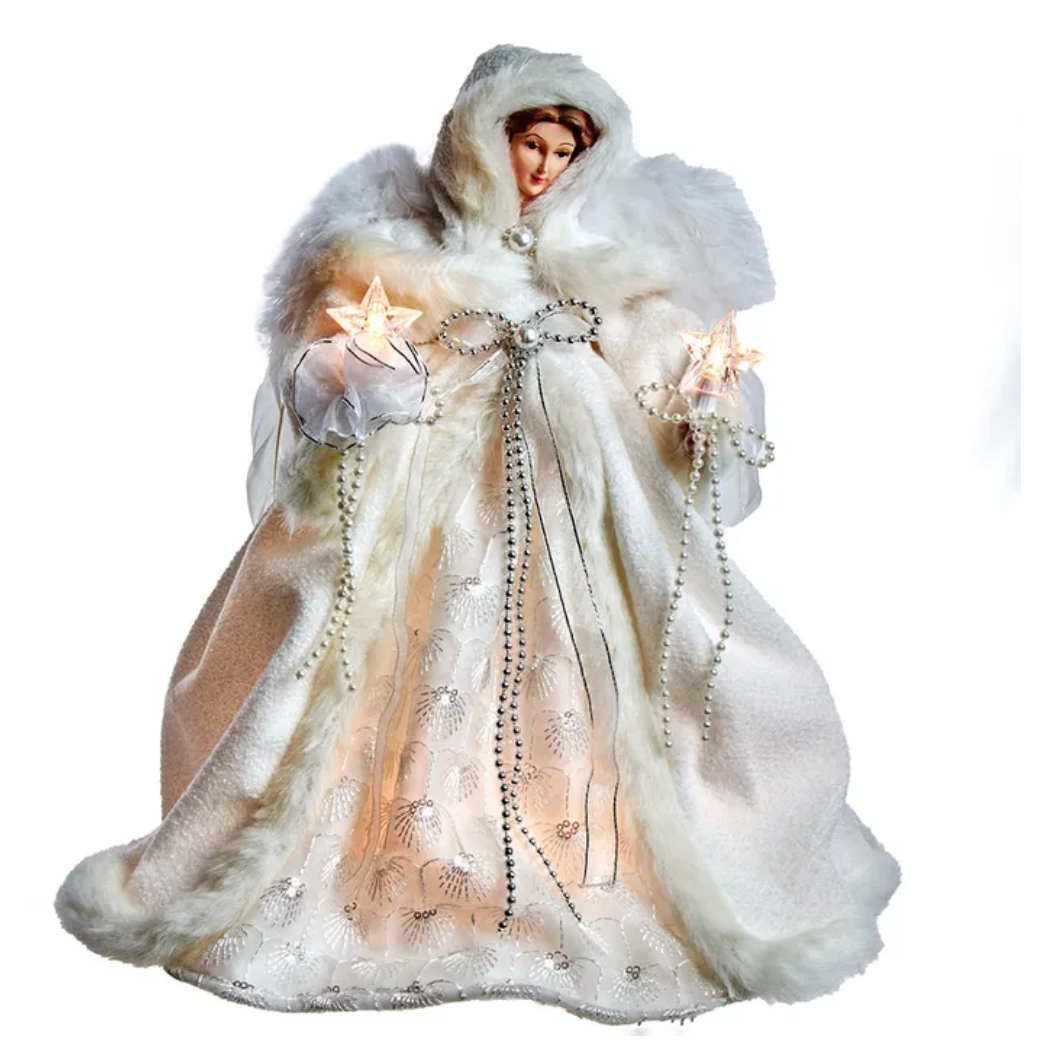 White Angel 10 Light Tree Topper 14"