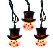 Snowman Head Novelty 10 Light Strand