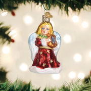 Red Angel with Lyre Ornament