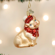 Snowy Pig Ornament