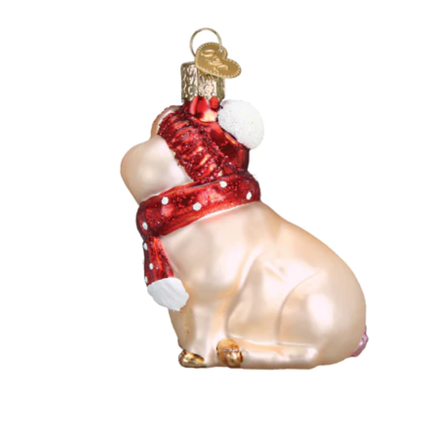 Snowy Pig Ornament