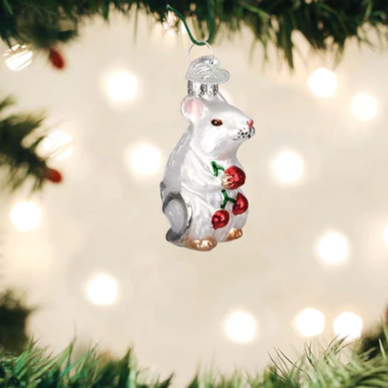 White Mouse Ornament