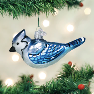 Bright Blue Jay Ornament