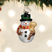 Red Scarf Mr. Snowy Mini Ornament