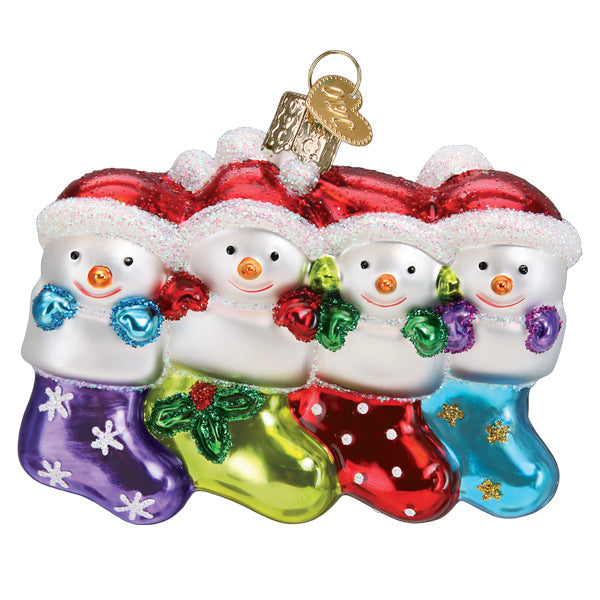 Snow Family of 4 Ornament