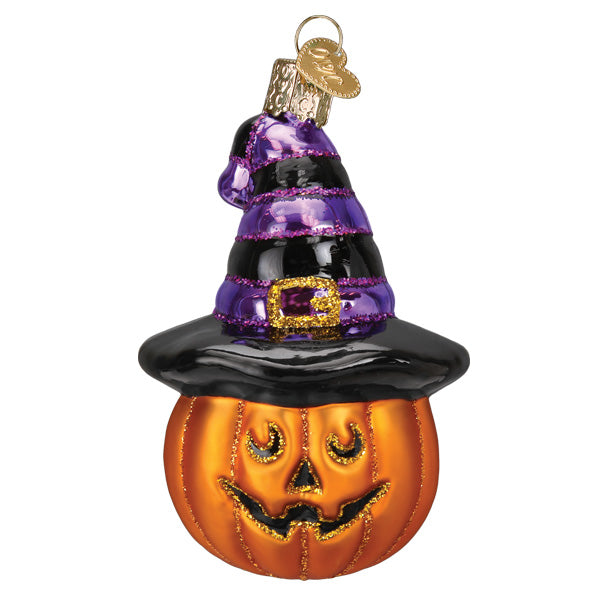 Witch Jack-O-Lantern Pumpkin Ornament
