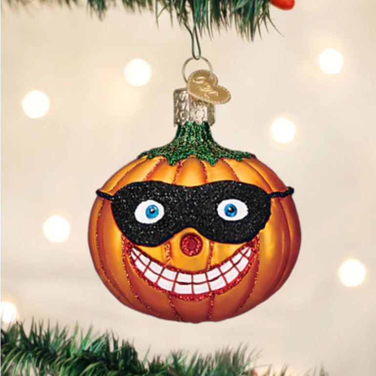 Masked Jolly Jack O'Lantern Ornament