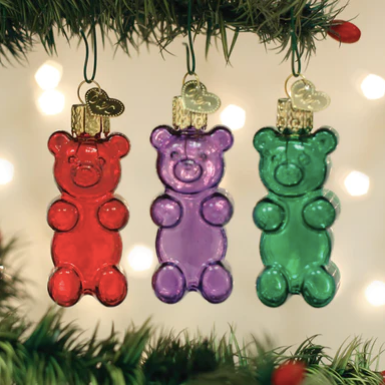 Jelly Bear Ornament Set of 3