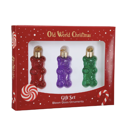 Jelly Bear Ornament Set of 3