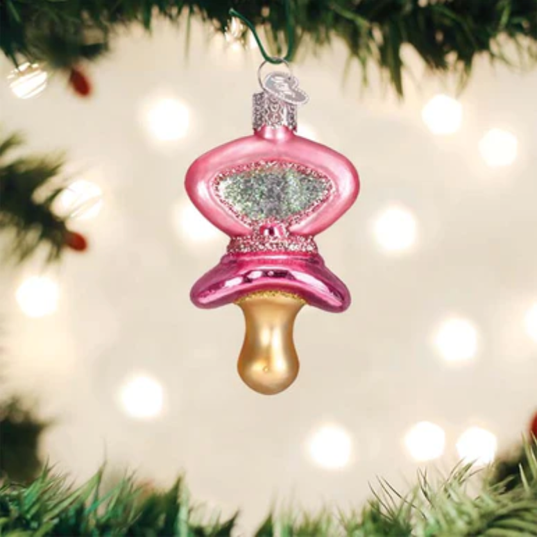 Pink Pacifier Ornament