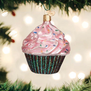 Pink Chocolate Cupcake Ornament
