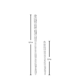 Clear Glass Icicle Ornaments Set of 24