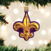 Purple Fleur-De-Lis Ornament