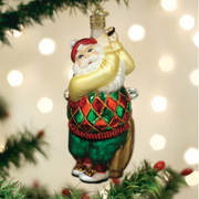 Golfing Santa Ornament