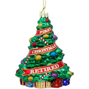 Noble Gems Retired Christmas Tree Glass Ornament 4.25 Inches
