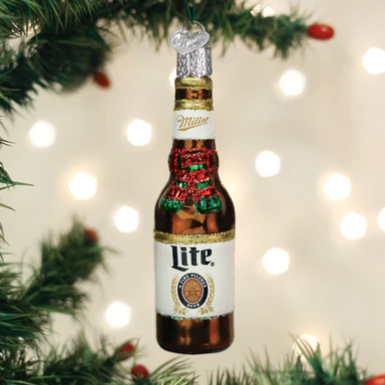 Holiday Miller Light Bottle Ornament