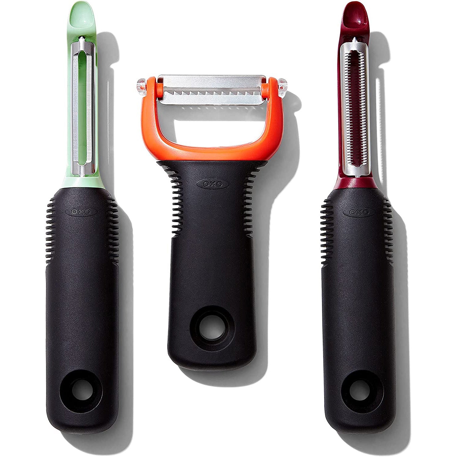 3 Piece Peeler Set Beet Red, Fennel Green & Yam Yellow