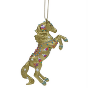 Golden Jewel Pony Hanging Ornament