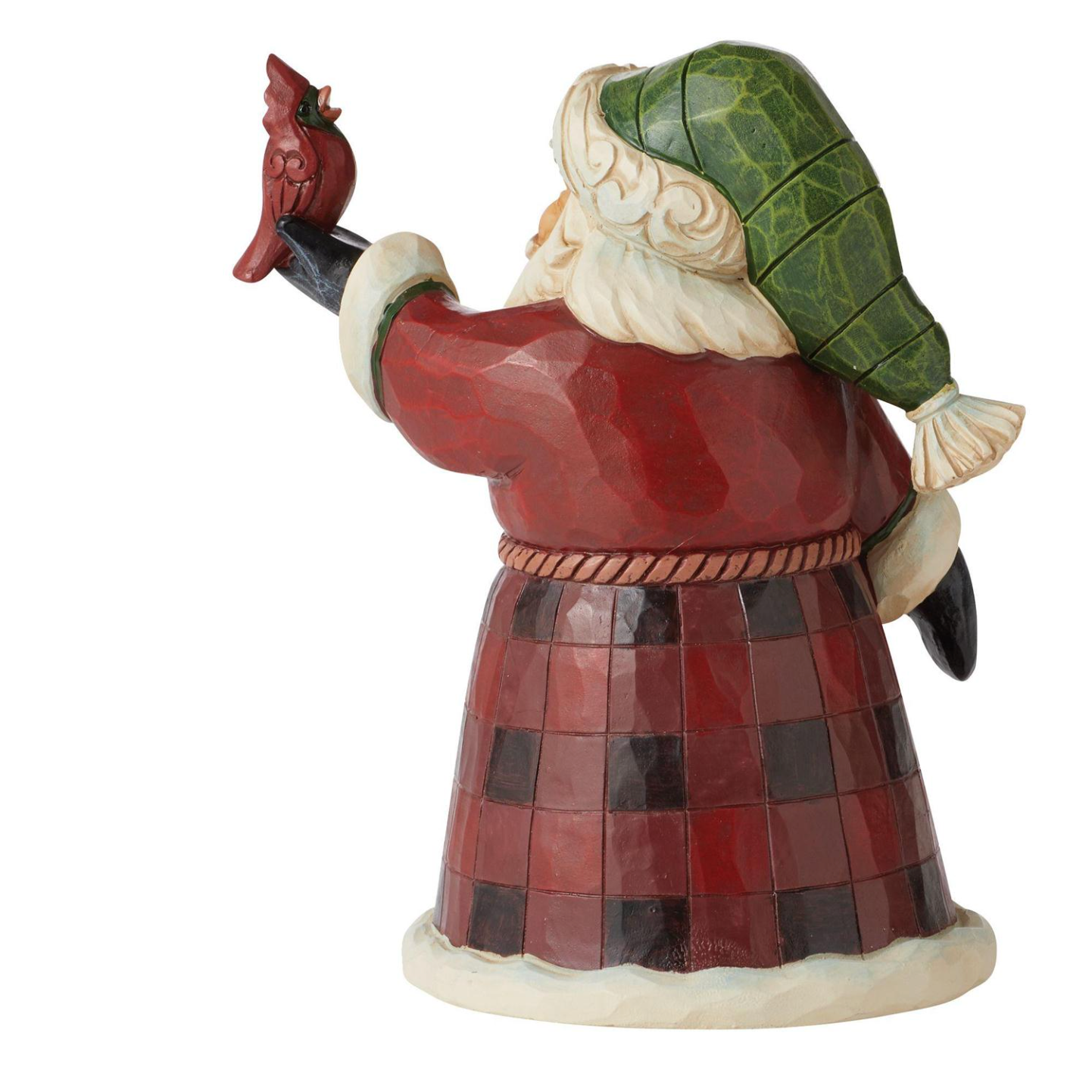 Mini Santa's Feathered Friend Buffalo Plaid Pint Sized Santa