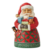 Mini Granting Wishes Pint Sized Santa with Arms Full of Gifts