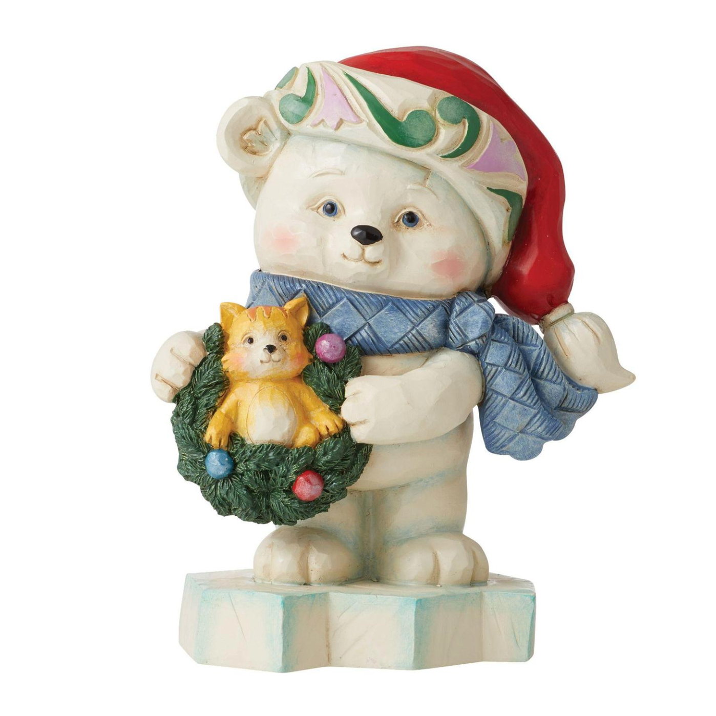 Mini Bearing Christmas Surprises Polar Bear with Wreath