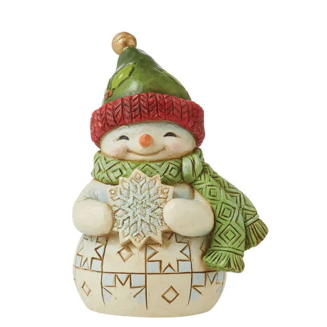 Mini Snowman Holding Snowflake