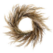 Green & Beige Rattail Grasses Wreath 24"