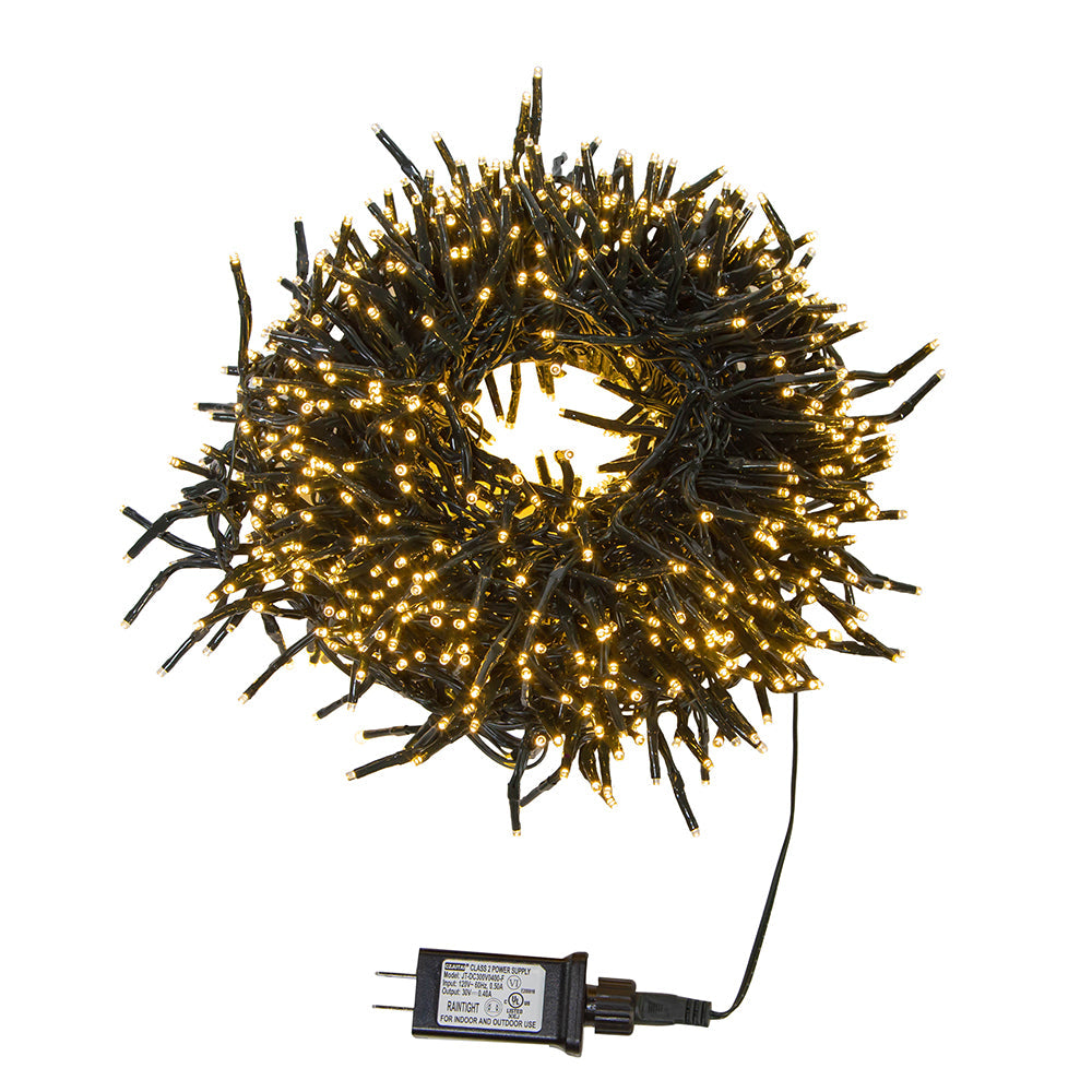 Warm White LED Fairy Light Connectable Cluster Garland 480 Light