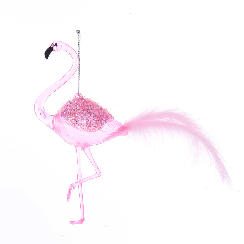 Pink Flamingo Ornament 6.3"