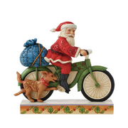 Santa's On His Way Santa Riding Bicycle