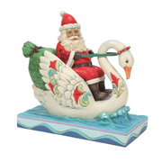 Grace and Goodwill Santa Riding Swan