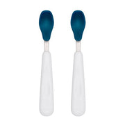 TOT Feeding Spoon Set with Soft Silicone Navy