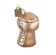 Cheers Cork Ornament 2.25"