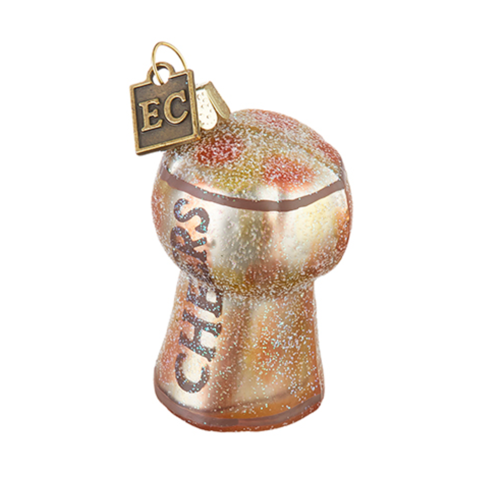 Cheers Cork Ornament 2.25"