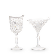 Victorian Stemware Ornament 4.25" Set of 2